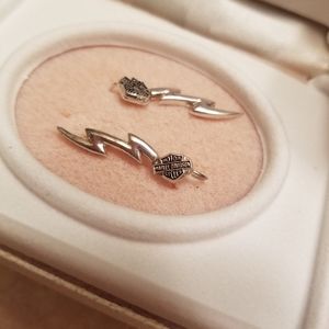 Stamper Harley Davidson Sterling Silver Earrings